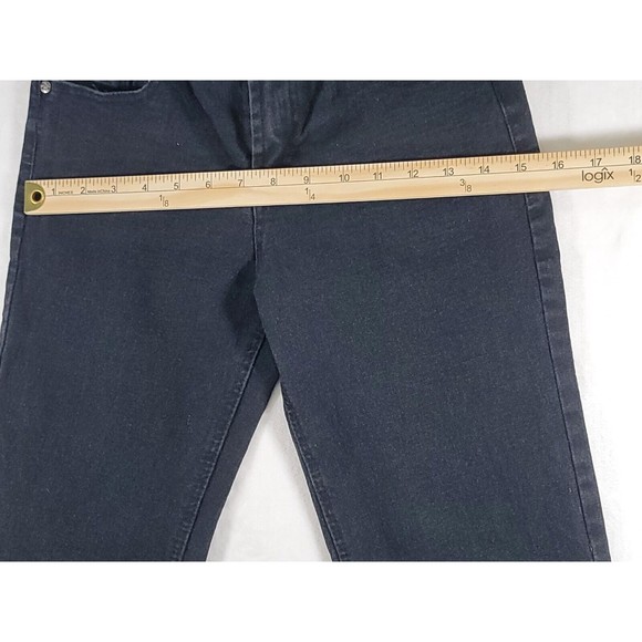 Original Penguin Women's Jeans Size 14 Mid-Rise Straight Leg Black Denim - Picture 12 of 16
